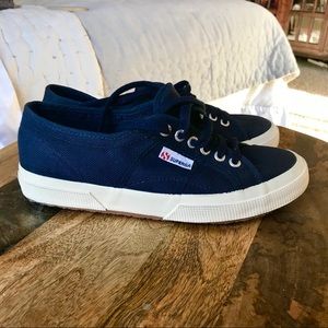 Navy Superga size 9 shoes